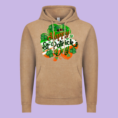 Happy St. Patrick's Day Vintage Hoodie Designed By Cowgirlartshop