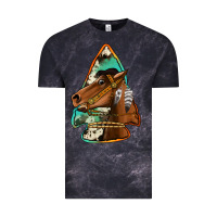 Cloud Black horse arrowhead Vintage Tee - Jasminsmagicworld