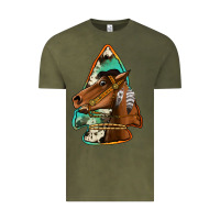 Vintage Olive horse arrowhead Vintage Tee - Jasminsmagicworld