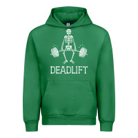 Emerald deadlift funny halloween skeleton weight lifting workout Urban Hoodie - longCreatives