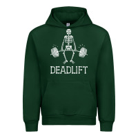 Forest Green deadlift funny halloween skeleton weight lifting workout Urban Hoodie - longCreatives