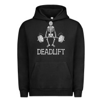 Pigment Black deadlift funny halloween skeleton weight lifting workout Urban Hoodie - longCreatives