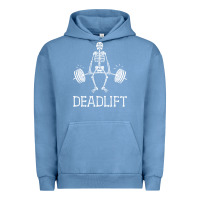 Pigment Pebble Blue deadlift funny halloween skeleton weight lifting workout Urban Hoodie - longCreatives