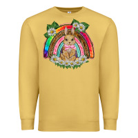 Antique Gold easter rabbit rainbow Premium Sweatshirt - BarkalooDesign