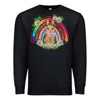 Black easter rabbit rainbow Premium Sweatshirt - BarkalooDesign
