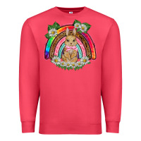 Easter Rabbit Rainbow Premium Sweatshirt | Teevron