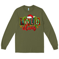 Army Green christmas lolo claus Long Sleeve Tee - FaDigitalArtStudio