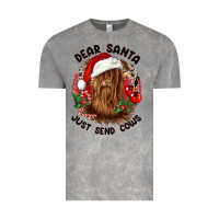 Cloud Rock dear santa just send cows Vintage Tee - CowGirlArtShop
