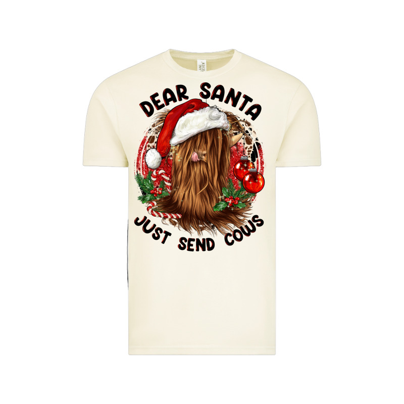 Dear Santa Just Send Cows Vintage Tee by CowGirlArtShop | Teevron