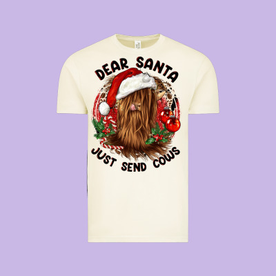Dear Santa Just Send Cows Vintage Tee Designed By Cowgirlartshop