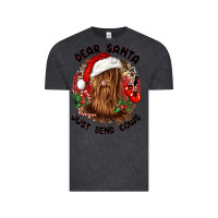 Vintage Black dear santa just send cows Vintage Tee - CowGirlArtShop