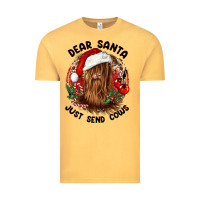 Vintage Mustard dear santa just send cows Vintage Tee - CowGirlArtShop