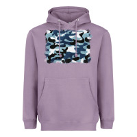 Lavender blue camouflage background Heavyweight Hoodie - BarkalooDesign