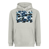 Moon Dust blue camouflage background Heavyweight Hoodie - BarkalooDesign