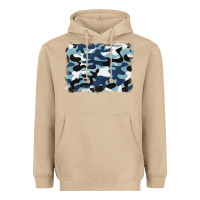 Mushroom blue camouflage background Heavyweight Hoodie - BarkalooDesign