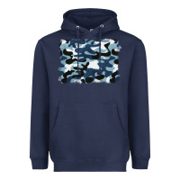 Navy blue camouflage background Heavyweight Hoodie - BarkalooDesign