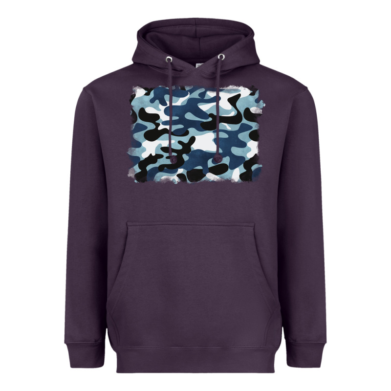 Blue Camouflage Background Heavyweight Hoodie by BarkalooDesign | Teevron