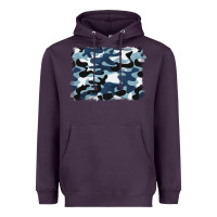Plum blue camouflage background Heavyweight Hoodie - BarkalooDesign
