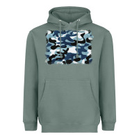 Sage blue camouflage background Heavyweight Hoodie - BarkalooDesign