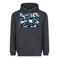 Smoke blue camouflage background Heavyweight Hoodie - BarkalooDesign
