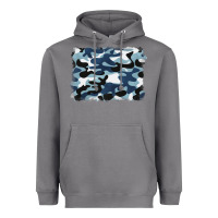 Storm blue camouflage background Heavyweight Hoodie - BarkalooDesign