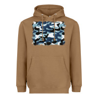 Toasted Coconut blue camouflage background Heavyweight Hoodie - BarkalooDesign