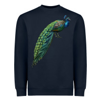 Navy Peacock Heavyweight Sweatshirt - LillyAllenDesigns