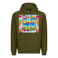 Army Green Sweet Summer Time Premium Hoodie - CowhideDigitalArt