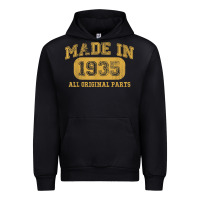 Black Made in 1935 87th Birthday Gifts 87 Year old Birthday T-Shirt Urban Hoodie - longCreatives