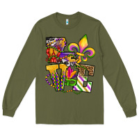 Army Green louisiana map love Long Sleeve Tee - OliviaCreatesArt