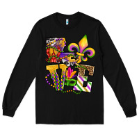 Black louisiana map love Long Sleeve Tee - OliviaCreatesArt
