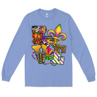Colony Blue louisiana map love Long Sleeve Tee - OliviaCreatesArt