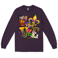 Plum louisiana map love Long Sleeve Tee - OliviaCreatesArt