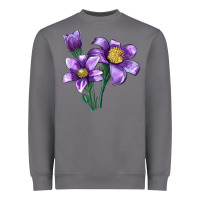 Storm Pasque Flower Illustrations Heavyweight Sweatshirt - LillyAllenDesigns