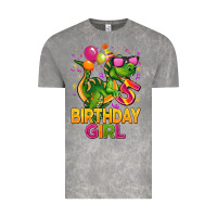 Cloud Rock 5 rd birthday girl t rex pink Vintage Tee - CowGirlArtShop