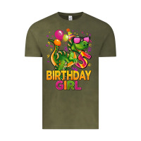 Vintage Olive 5 rd birthday girl t rex pink Vintage Tee - CowGirlArtShop