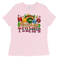 Bubblegum Pink Nacho average Teacher Ladies Tee - NancyCooperArtShop