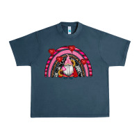 Midnight Navy valentines day gnomes rainbow Urban Heavy Tee - RanaPortraitStore
