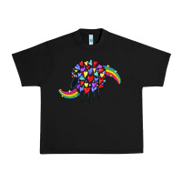 Black Rainbow sheep Urban Heavy Tee - CowGirlArtShop