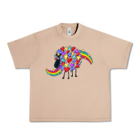 Burro Rainbow sheep Urban Heavy Tee - CowGirlArtShop