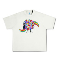 Pistachio Rainbow sheep Urban Heavy Tee - CowGirlArtShop