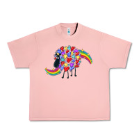 Salmon Rainbow sheep Urban Heavy Tee - CowGirlArtShop