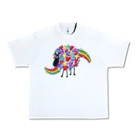 White Rainbow sheep Urban Heavy Tee - CowGirlArtShop