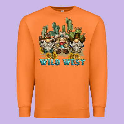 Wild West Western Gnome Premium Sweatshirt Designed By Barkaloodesign