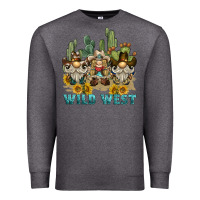 Charcoal Heather wild west western gnome Premium Sweatshirt - BarkalooDesign