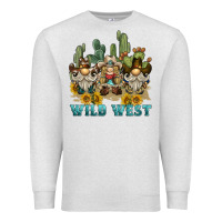 Oatmeal Heather wild west western gnome Premium Sweatshirt - BarkalooDesign