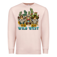 Pale Pink wild west western gnome Premium Sweatshirt - BarkalooDesign