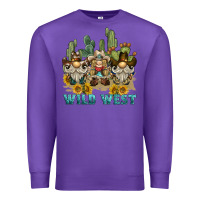 Purple wild west western gnome Premium Sweatshirt - BarkalooDesign