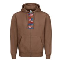 Chestnut usa flag and cross penwraps Zipper Hoodie - Artiststas