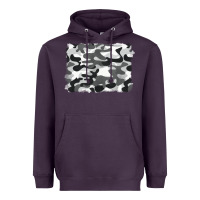 Plum black and white camouflage Heavyweight Hoodie - BarkalooDesign